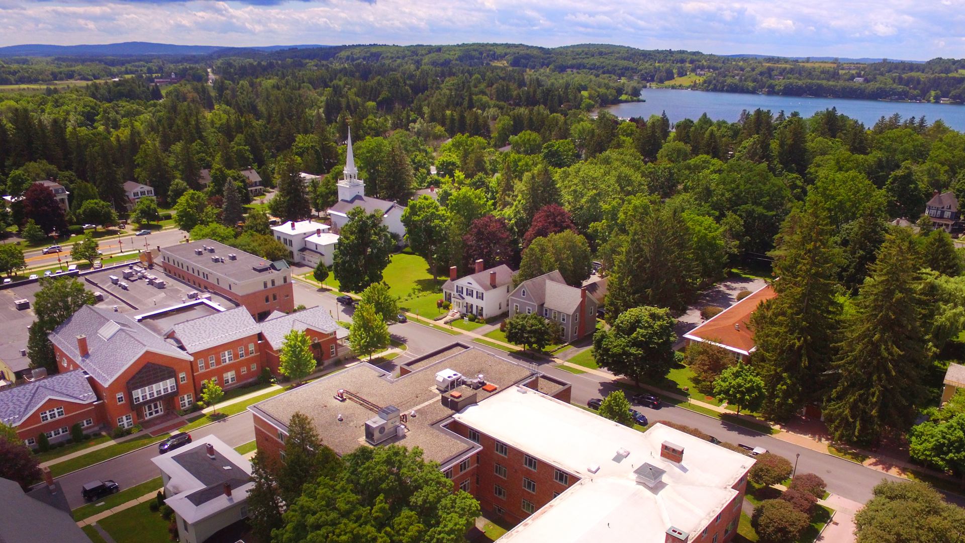 Aerial view of the Cazenovia campus
